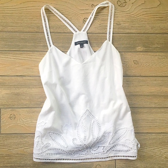 Banana Republic Tops - Banana Republic Top Blouse White Crochet Small